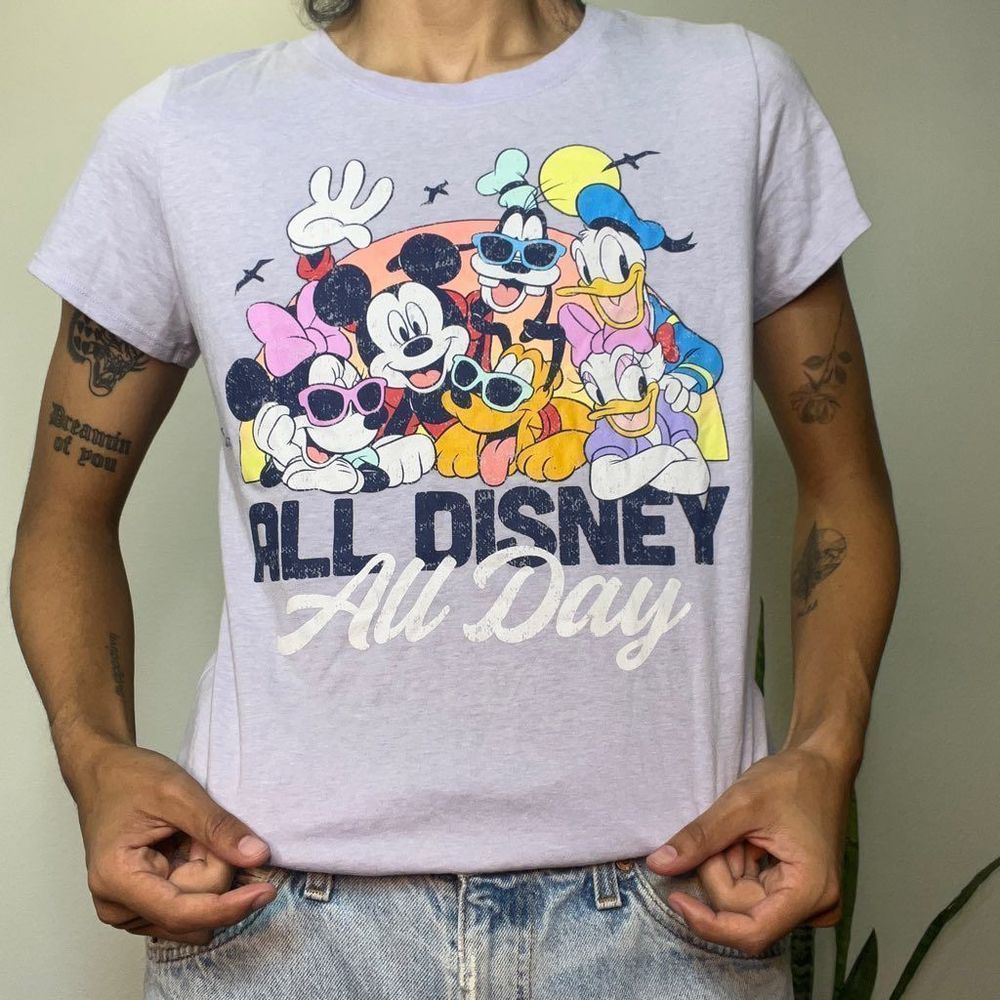 Disney's Mickey & Friends Women's "All Disney All Day" Graphic Tee by Family Fun